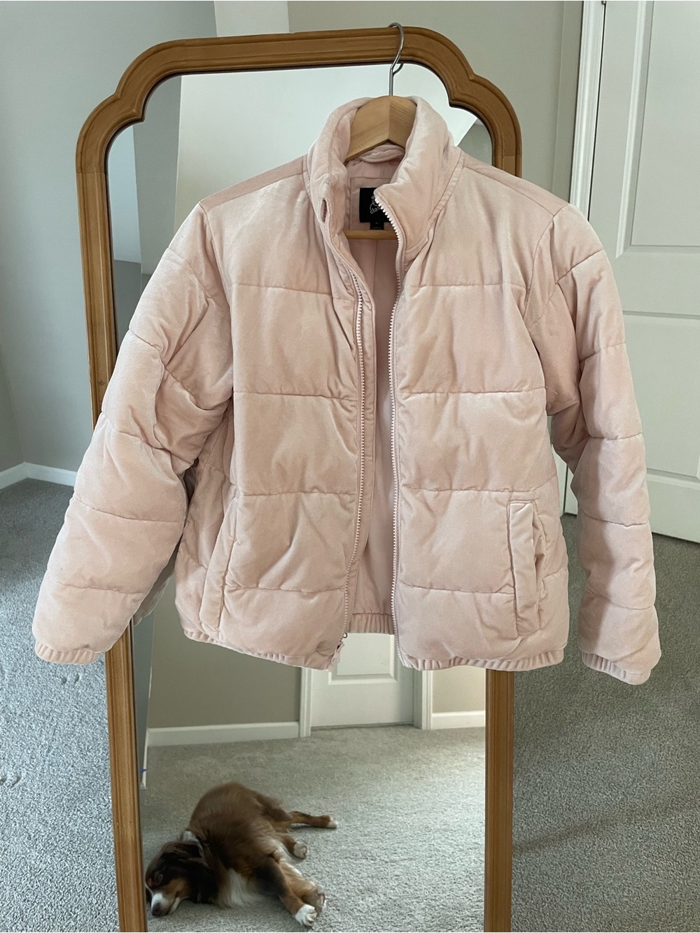 art class Pink Puffer Jacket for Kids